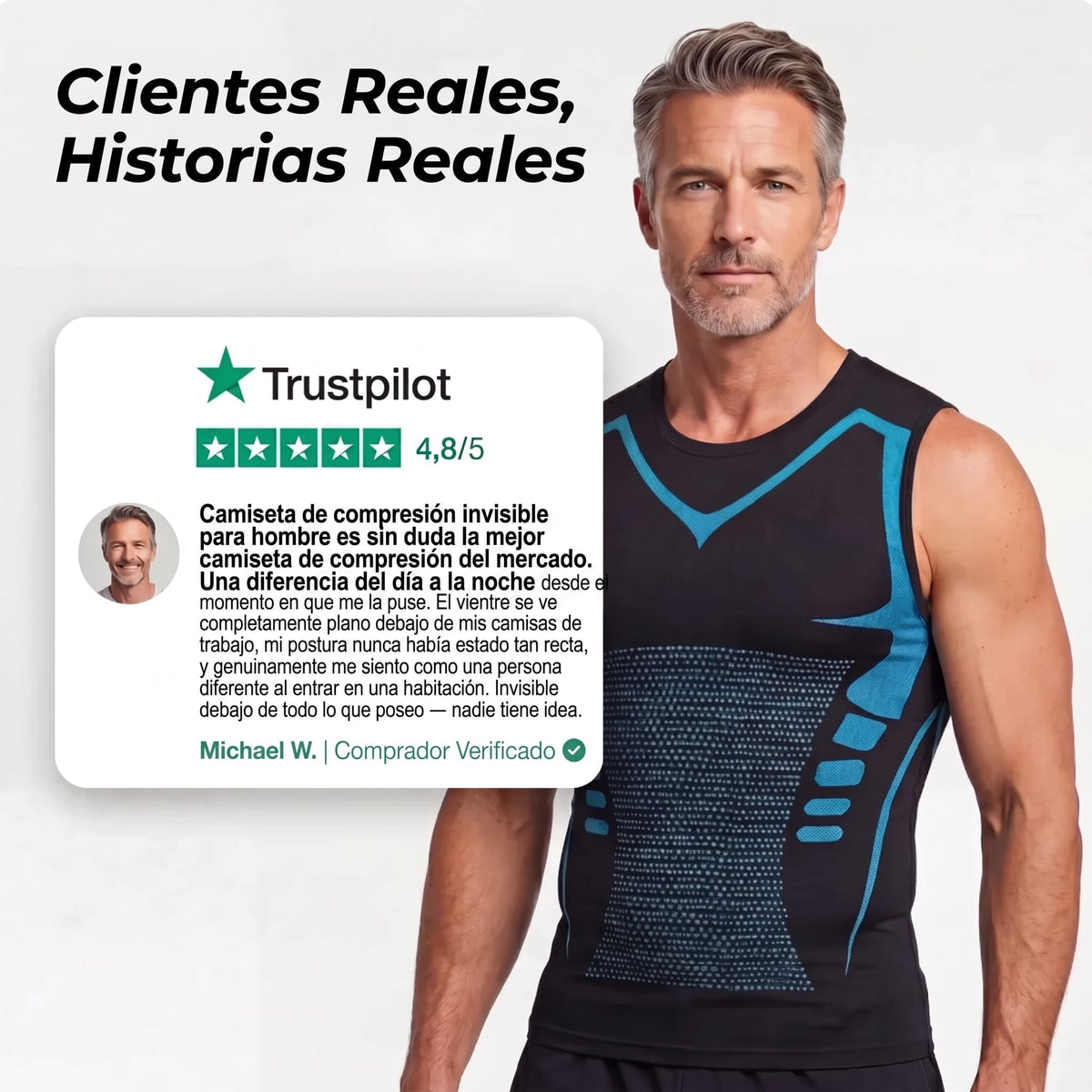 Camiseta de compresión invisible para hombre