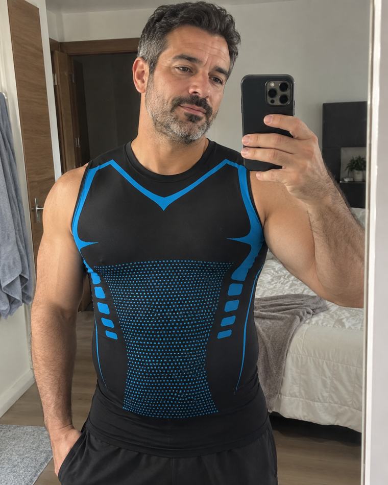 La camiseta de compresión Suave puesta