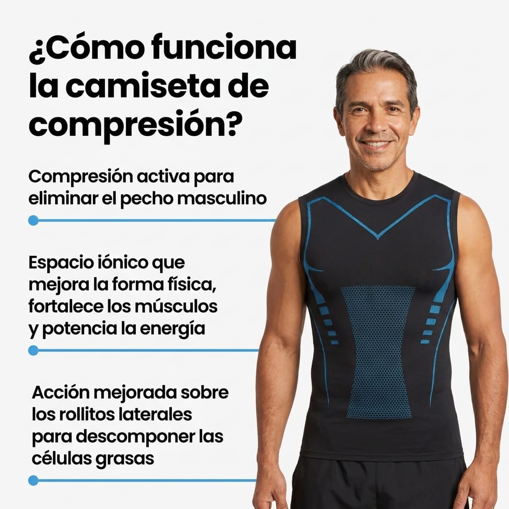 Camiseta de compresión invisible para hombre