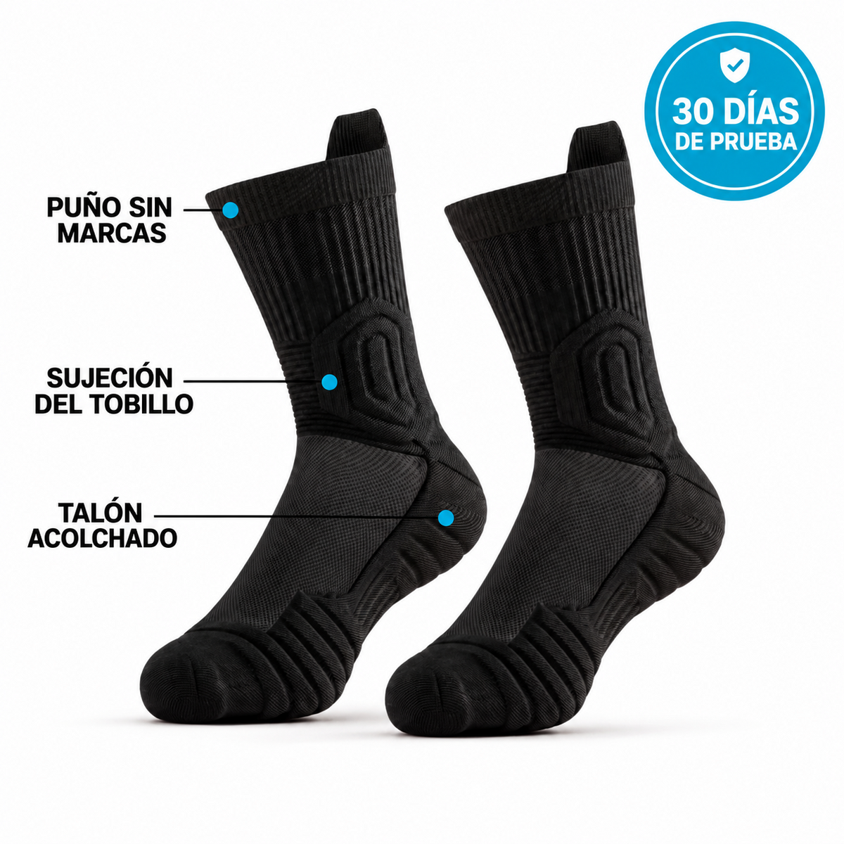 Calcetines de trabajo acolchados para trabajar sin dolor