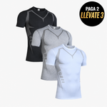 Camiseta de compresión de manga corta para hombre